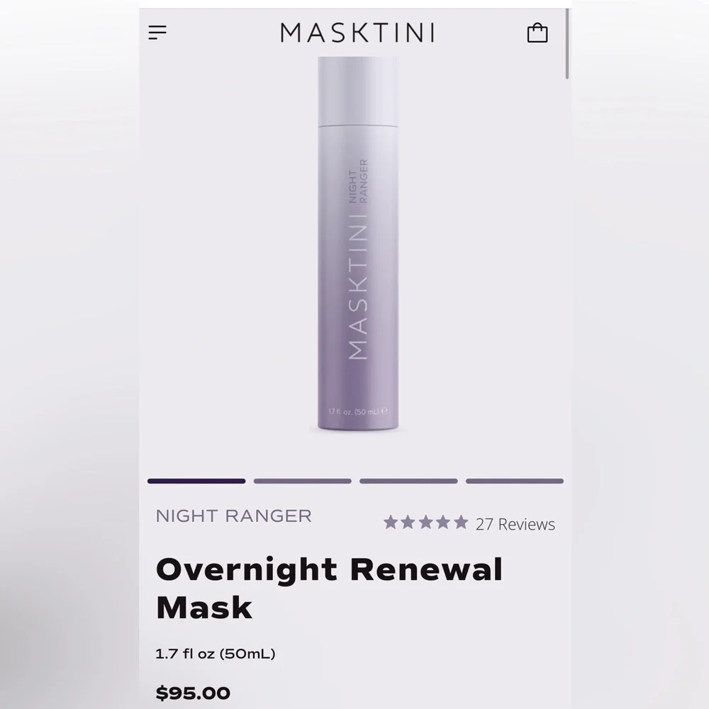 NIB Masktini Night Ranger Overnight Renewal Mask